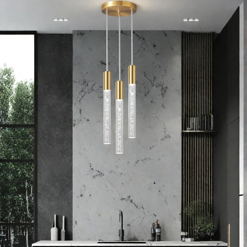 Pendente de Cristal LED Mini para Ilha da Cozinha