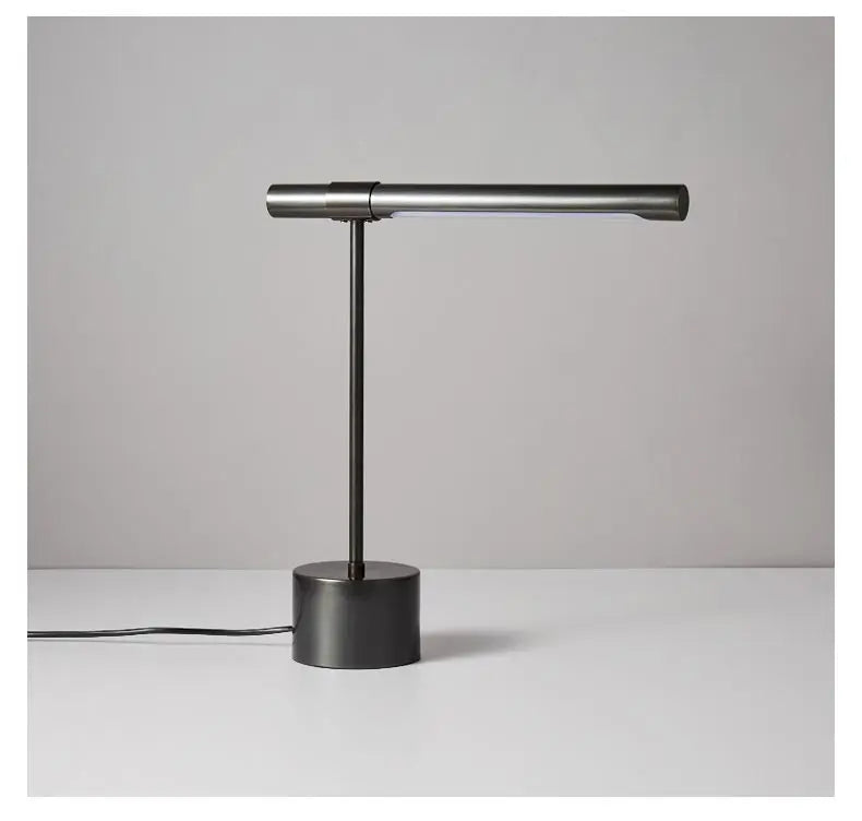 Luminária de Mesa Cobre Real com Cúpula Tecido LED – Quarto e Sala