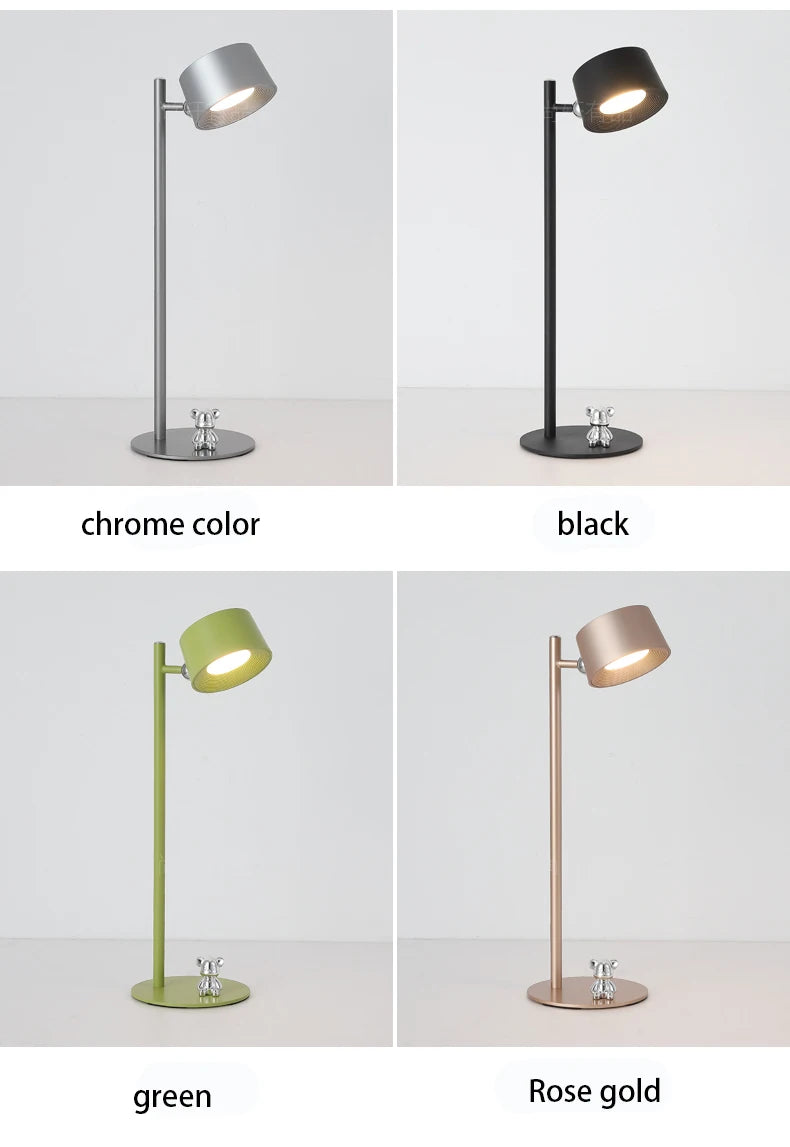 Luminária de Mesa Magnética Recarregável Giratória – Para Estudo e Parede