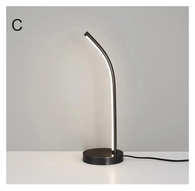 Luminária de Mesa Cobre Real com Cúpula Tecido LED – Quarto e Sala