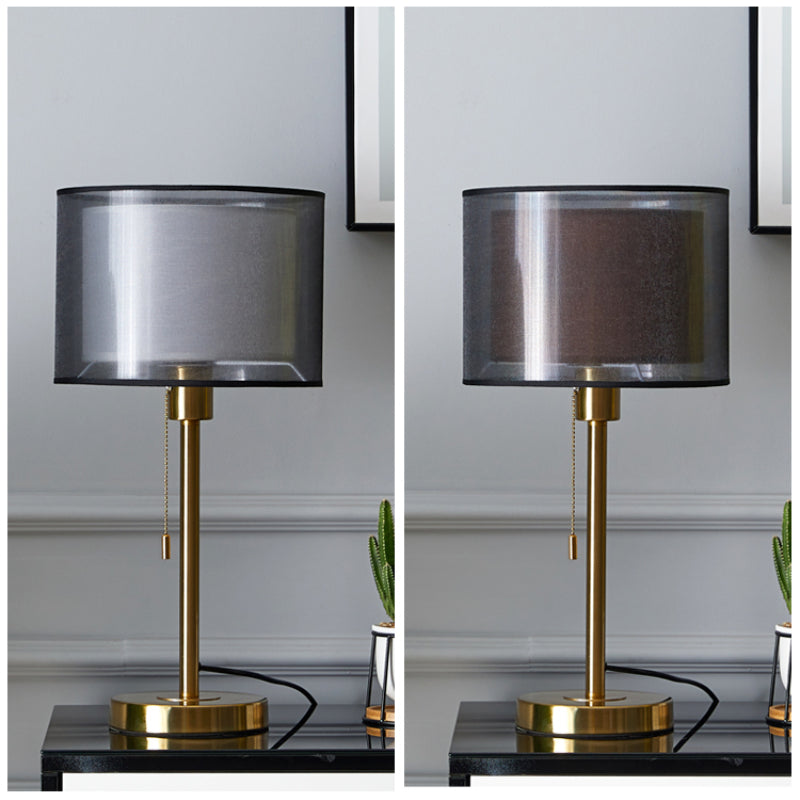 Luminária Mesa Ouro Americana Retrô Nórdica Luxo LED Quarto