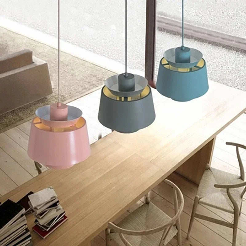 Pendente Macaron LED Criativo — Colorido para Café, Bar e Quarto