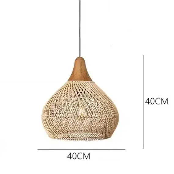 Pendente Eldiira - Rattan Natural - bancada gourmet boho natural