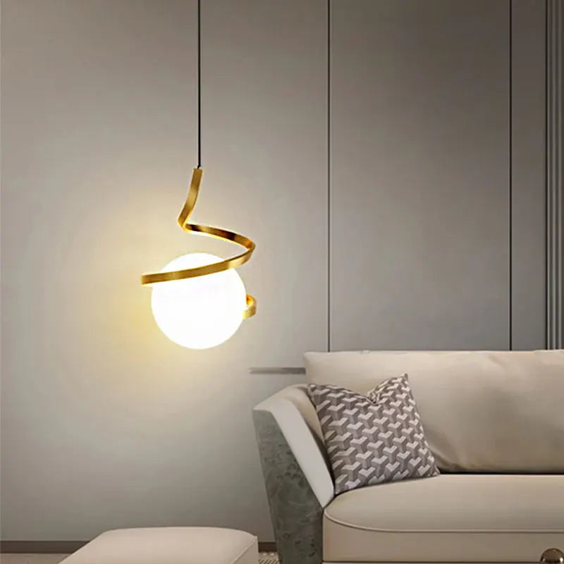 Pendente de Vidro LED Moderno — Para Mesa de Jantar, Quarto e Cozinha