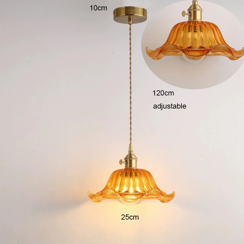 Pendente de Vidro Retrô Transparente para Sala de Jantar e Restaurante