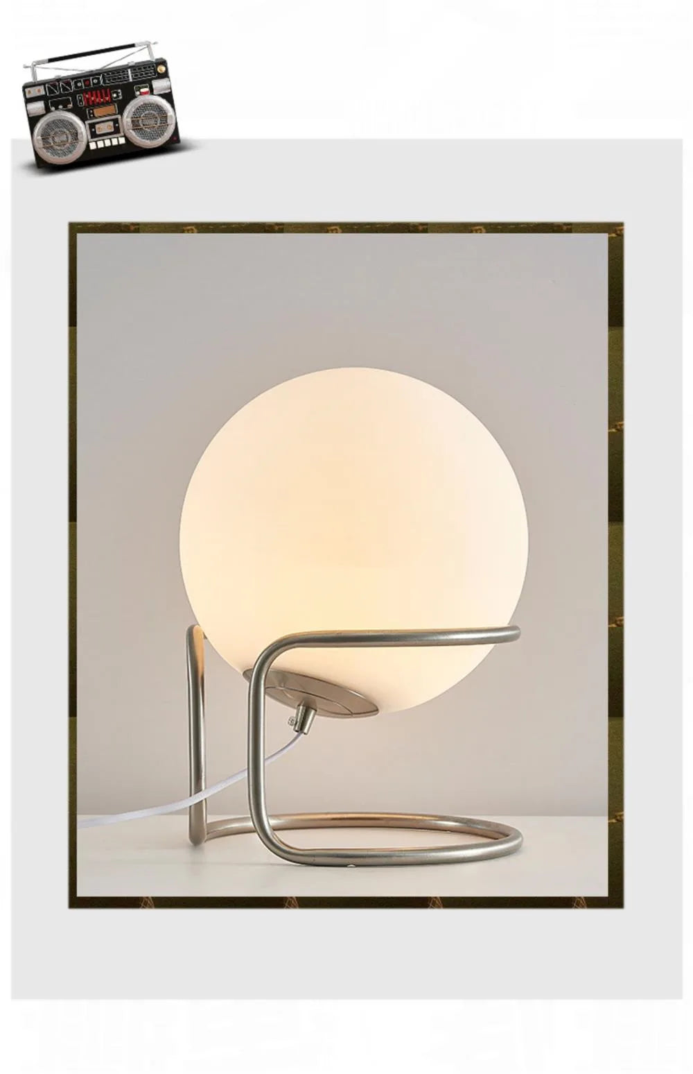 Luminária de Mesa Bauhaus Creme Minimalista E27 – Sala, Quarto e Escritório