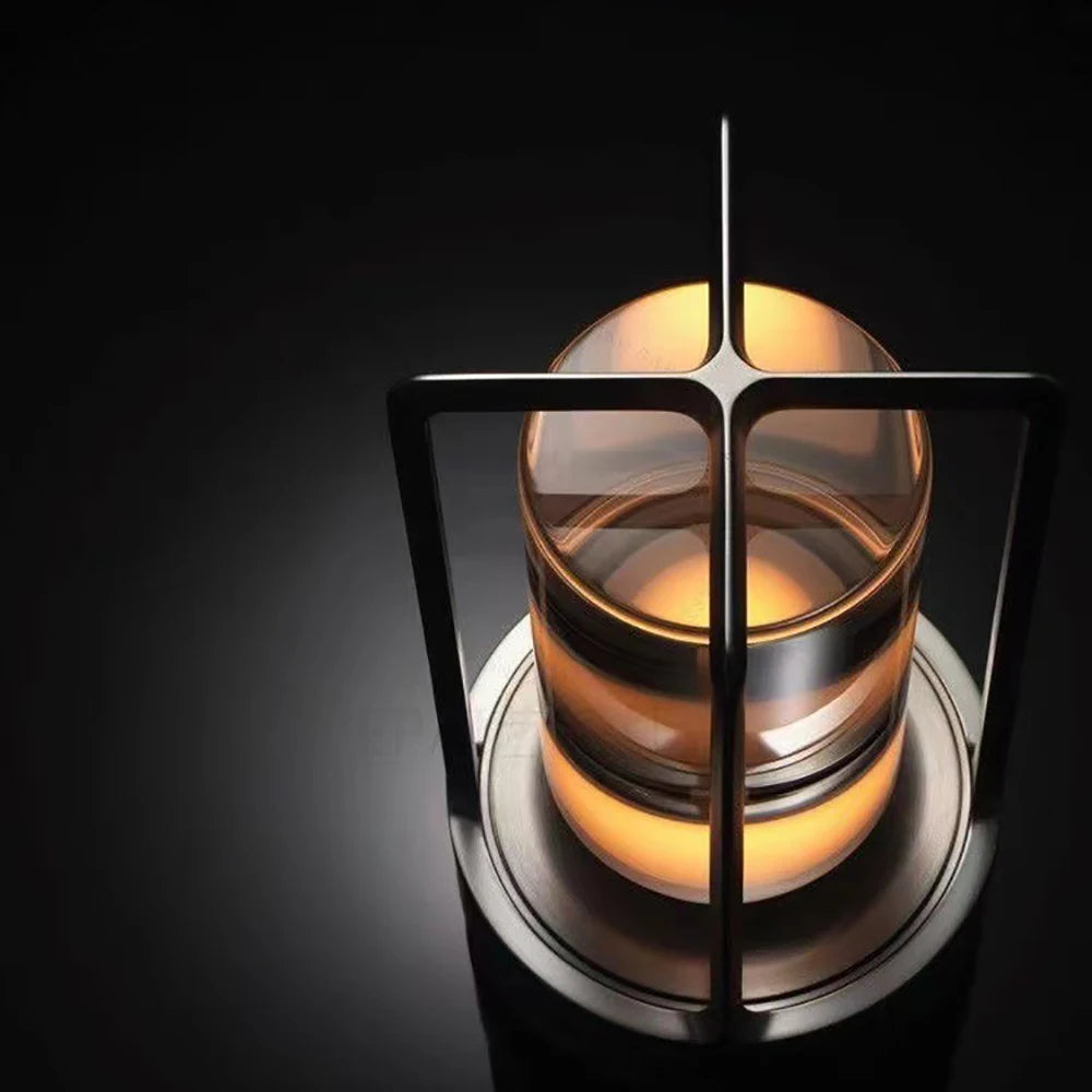 Luminária de Mesa Cristal Alumínio Recarregável Touch – Bar e Quarto