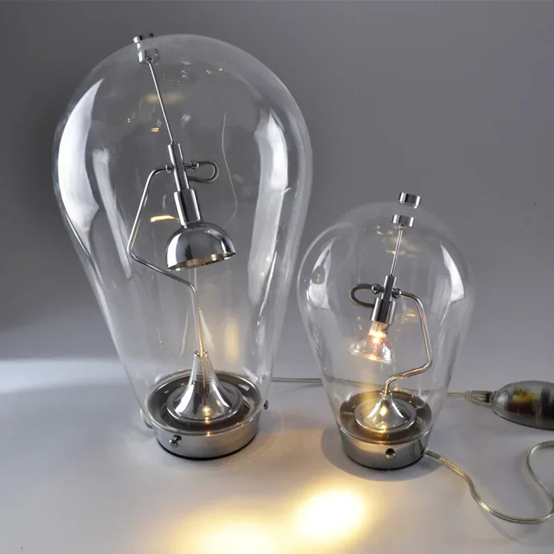 Luminária Italiana Vintage Vidro Rotativo Dimmer Mesa