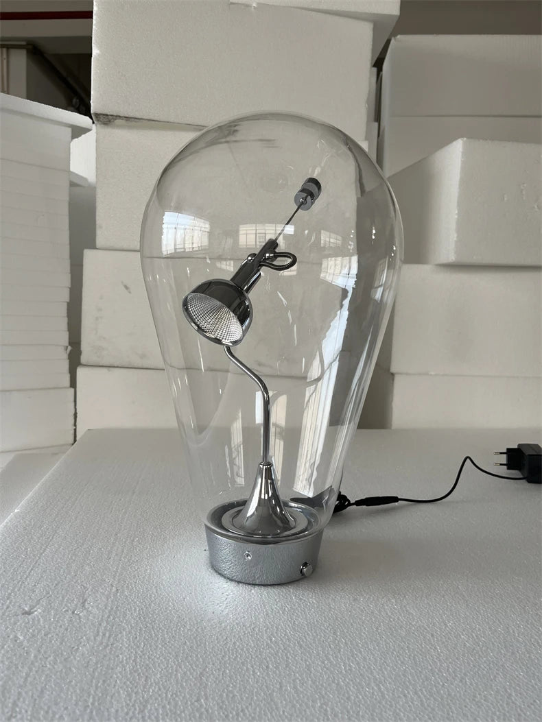 Luminária Italiana Vintage Vidro Rotativo Dimmer Mesa