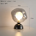 Luminaria de Mesa Armiora - Vidro Texturizado e Metal Escovado - cabeceira escultural
