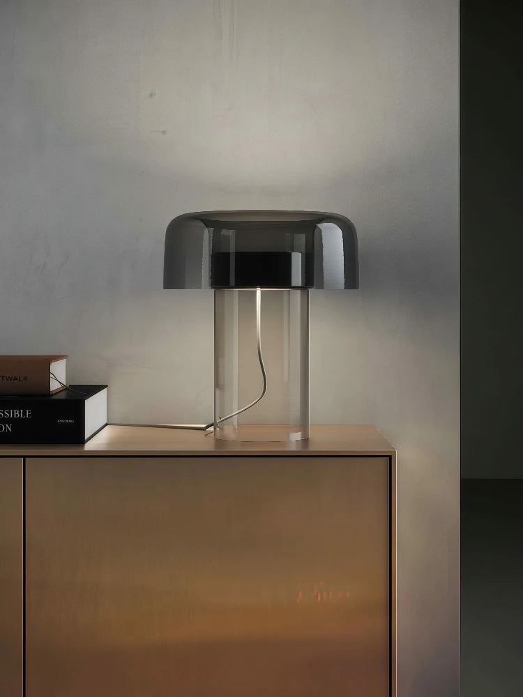 Luminária Vidro Minimalista Nórdica LED Mesa Sala Quarto