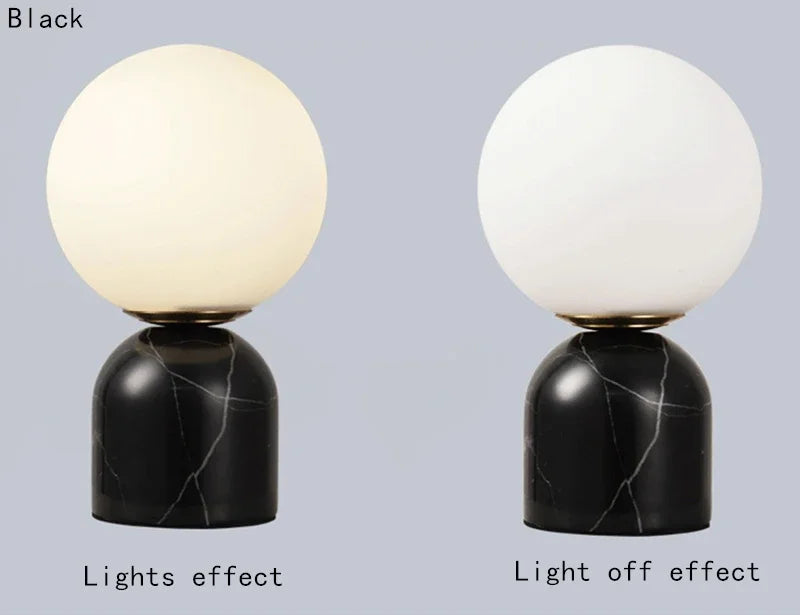 Luminária de Mesa Nórdica Vidro Personalizada – Quarto, Cabeceira e Escritório