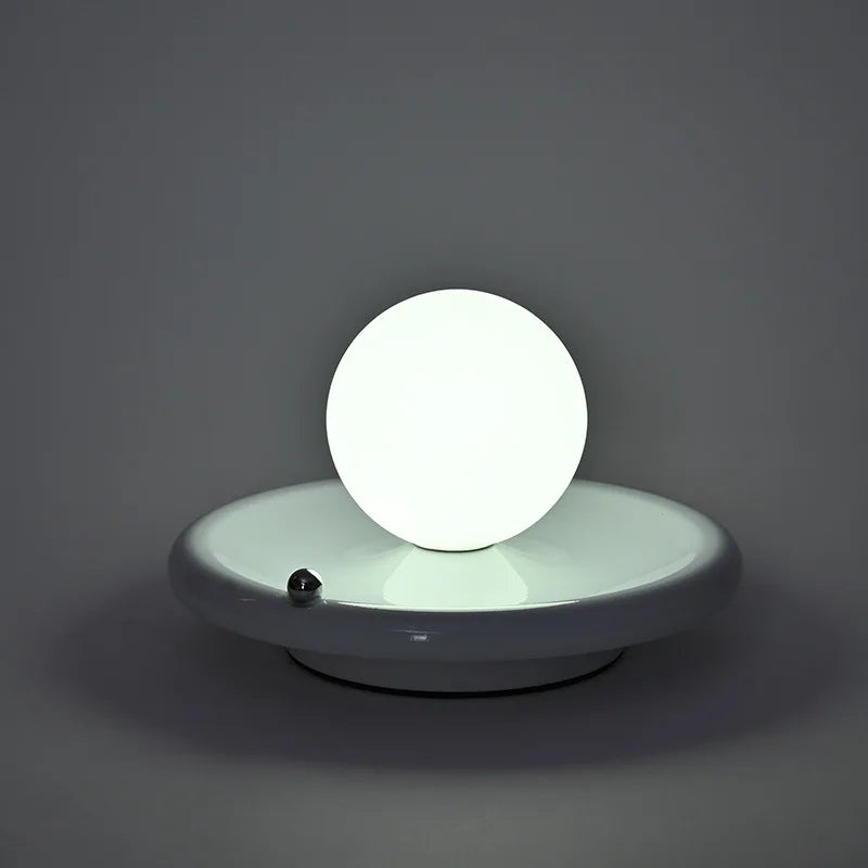 Luminária de Mesa Recarregável Touch Vidro Luxo – Quarto Principal
