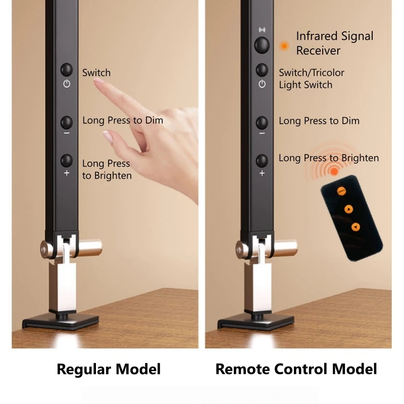 Luminária de Mesa 8W Braço Articulado com Dimmer LED – Proteção Ocular