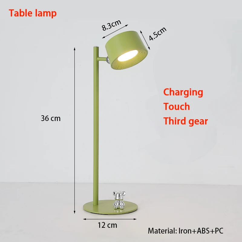 Luminária de Mesa Magnética Recarregável Giratória – Para Estudo e Parede