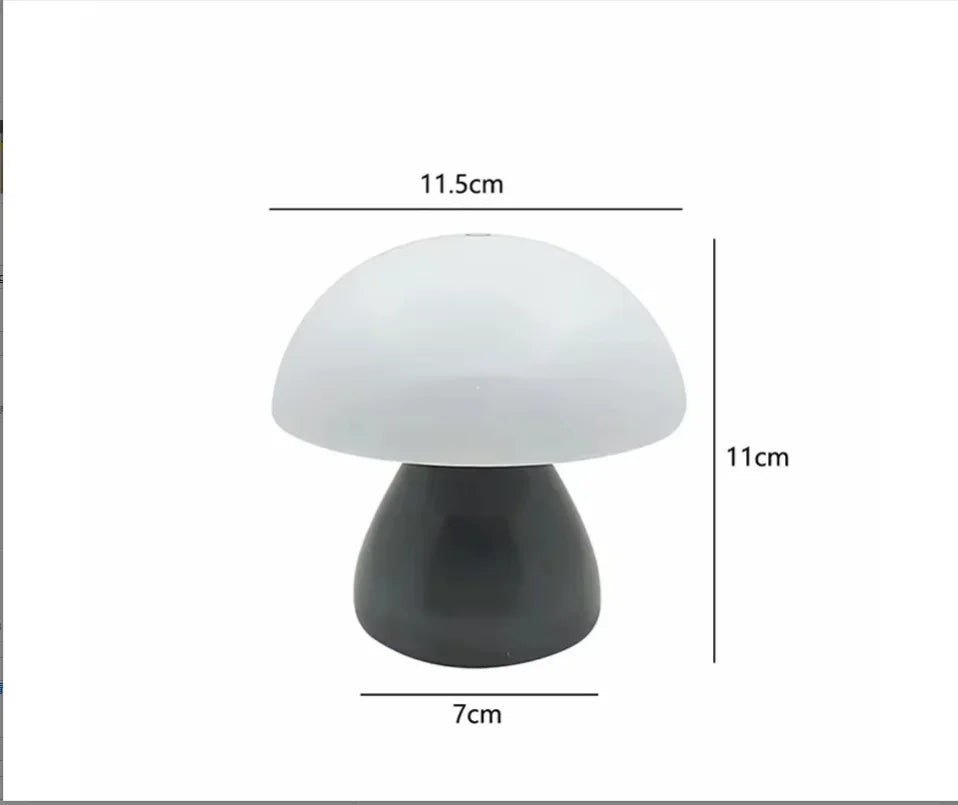 Luminária Cogumelo LED Touch Dimmer USB Recarregável