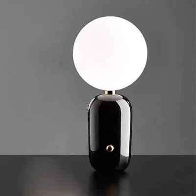 Luminária de Mesa Nórdica em Vidro Alto Padrão – Quarto e Sala