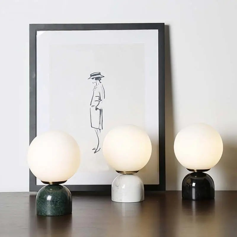 Luminária de Mesa Nórdica Vidro Personalizada – Quarto, Cabeceira e Escritório