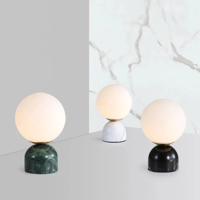 Luminária de Mesa Nórdica Vidro Personalizada – Quarto, Cabeceira e Escritório