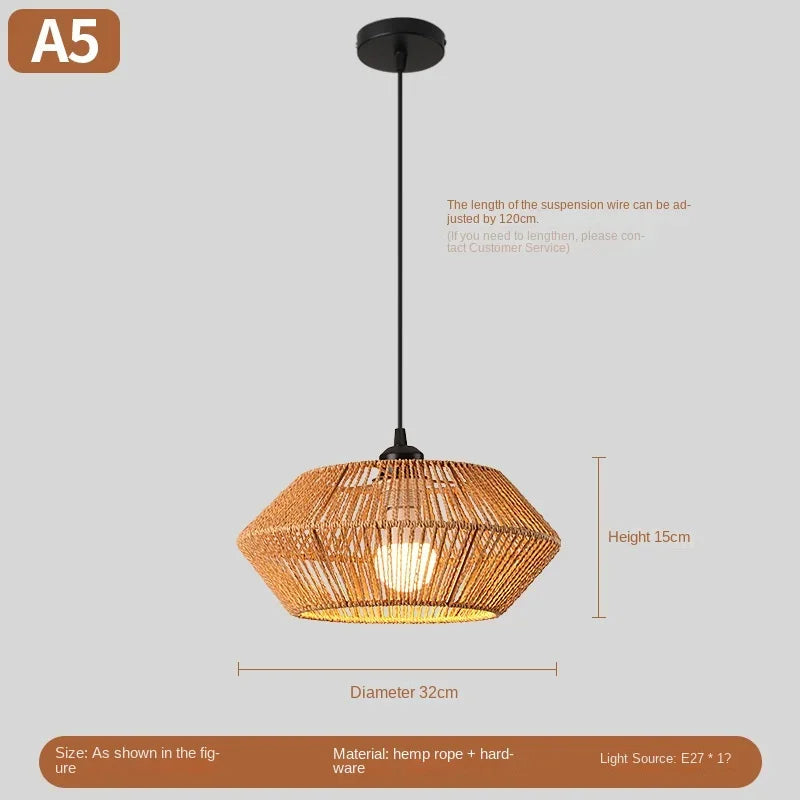 Pendente Eltaara - Rattan Natural - ilha de cozinha japandi