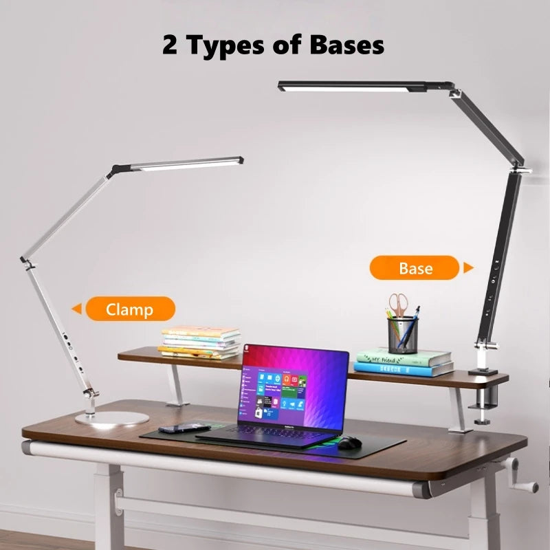 Luminária de Mesa 8W Braço Articulado com Dimmer LED – Proteção Ocular