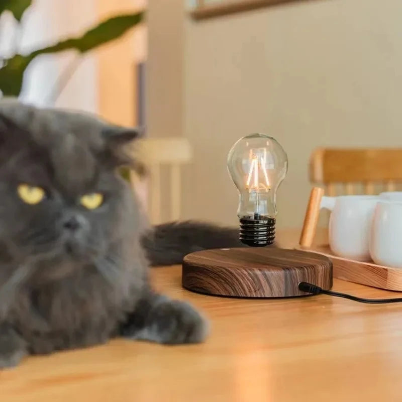 Luminária com Levitação Magnética – Bulbo Flutuante LED para Decoração