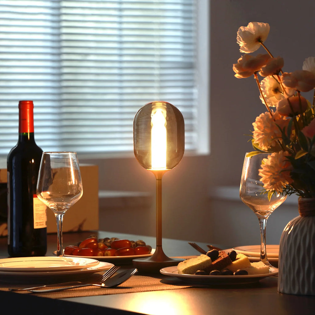 Luminária de Mesa LED Recarregável Sem Fio Touch – Portátil Estilo Vela
