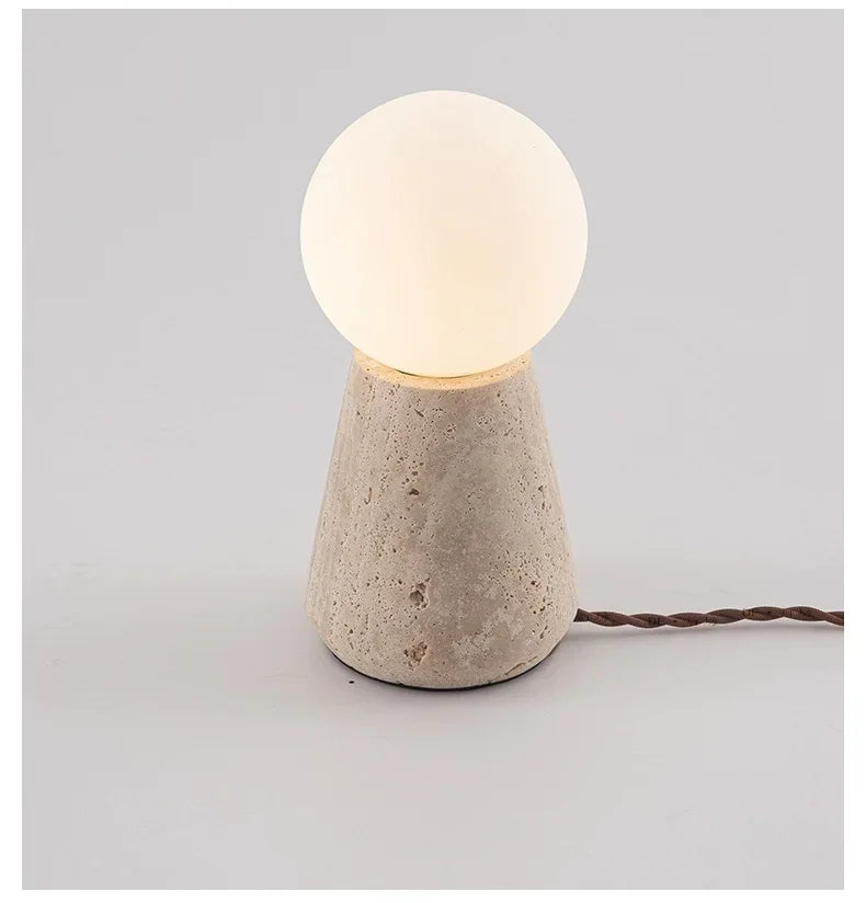 Luminária de Mesa Pedra Retrô Criativa – Decoração para Quarto e Sala