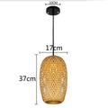 Pendente de Bambu Feito à Mão Estilo Chinês para Sala e Restaurante