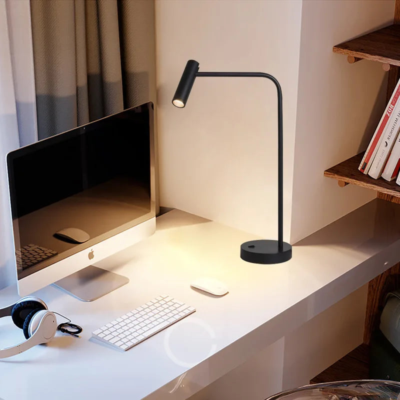 Luminária de Mesa Metal Minimalista para Hotel e Quarto – Designer
