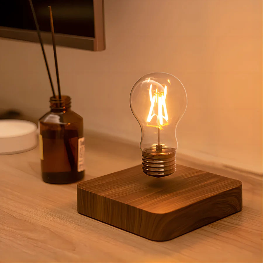 Luminária com Levitação Magnética – Bulbo Flutuante LED para Decoração