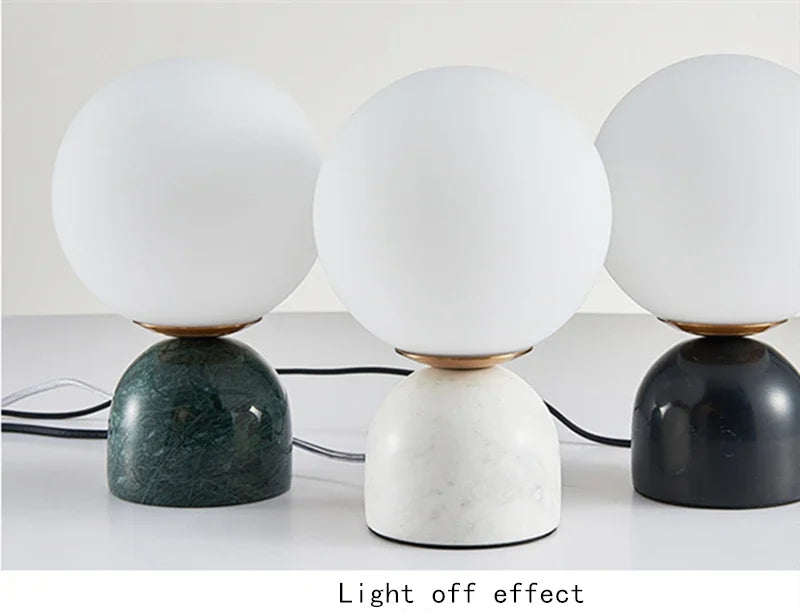 Luminária de Mesa Nórdica Vidro Personalizada – Quarto, Cabeceira e Escritório