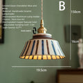 Pendente Cerâmico Estilo Chinês Retrô Azul e Branco para Sala de Ch...