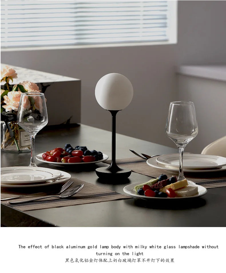 Luminária de Mesa LED Recarregável Sem Fio Touch – Portátil Estilo Vela