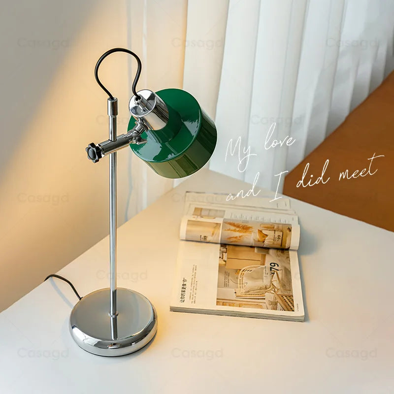 Luminária de Mesa Retrô Bauhaus Haste Regulável E27 – Sala e Escritório