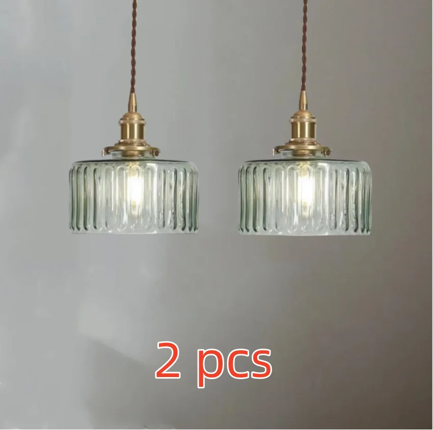 Pendente de Vidro Dourado Vintage LED