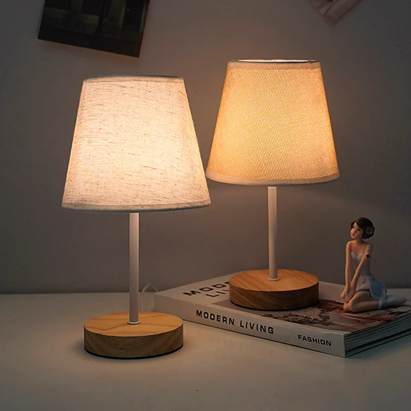 Luminária Madeira USB Quarto Quarto LED Decorativa