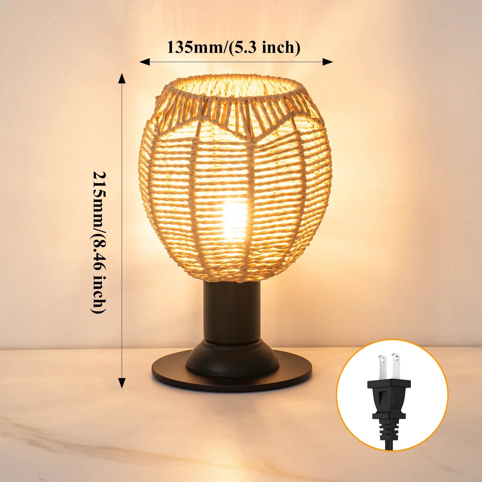 Luminaria de Mesa Avleara - Linho e Metal Escovado - escritorio boho natural