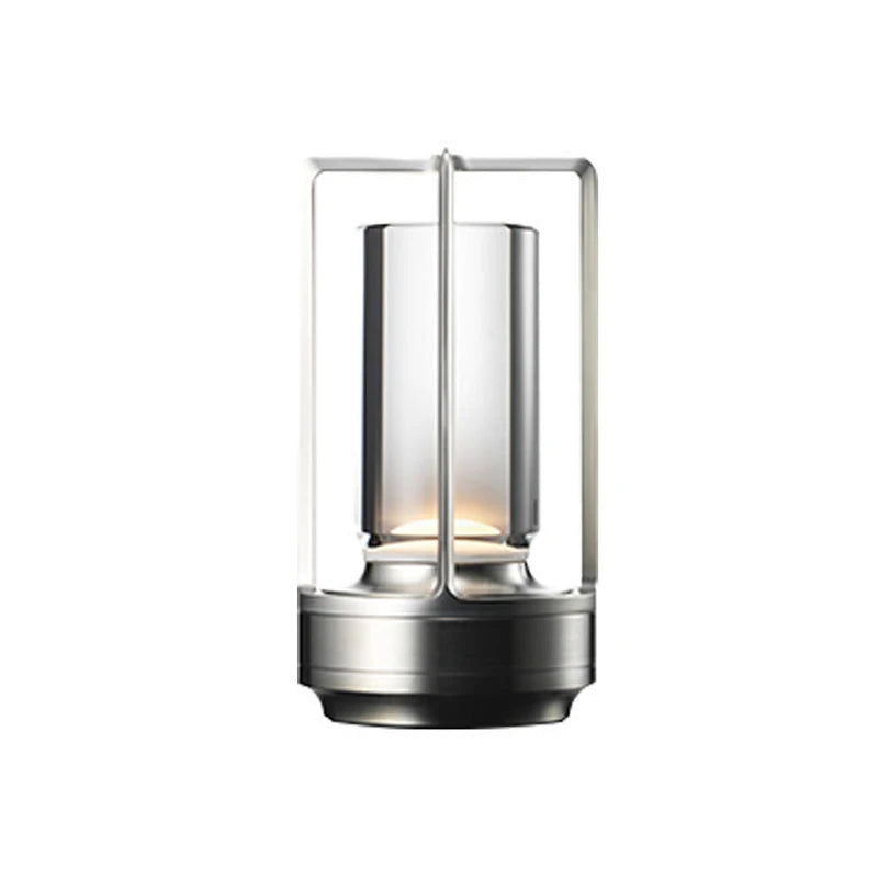 Luminária de Mesa Cristal Alumínio Recarregável Touch – Bar e Quarto