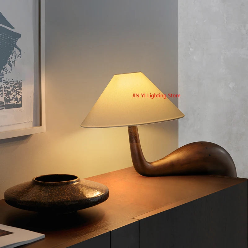 Luminária de Mesa Madeira Criativa para Quarto e Sala – Atmosfera Aconchegante