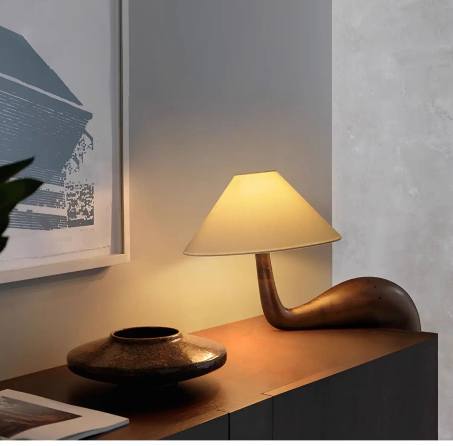 Luminária de Mesa Madeira Criativa para Quarto e Sala – Atmosfera Aconchegante