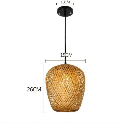 Pendente Elcaela - Bambu Natural - sala de jantar boho natural