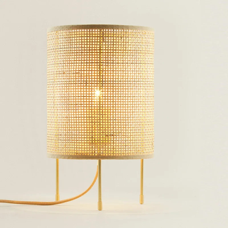Luminária Rattan Artesanal Nórdica Cabeceira