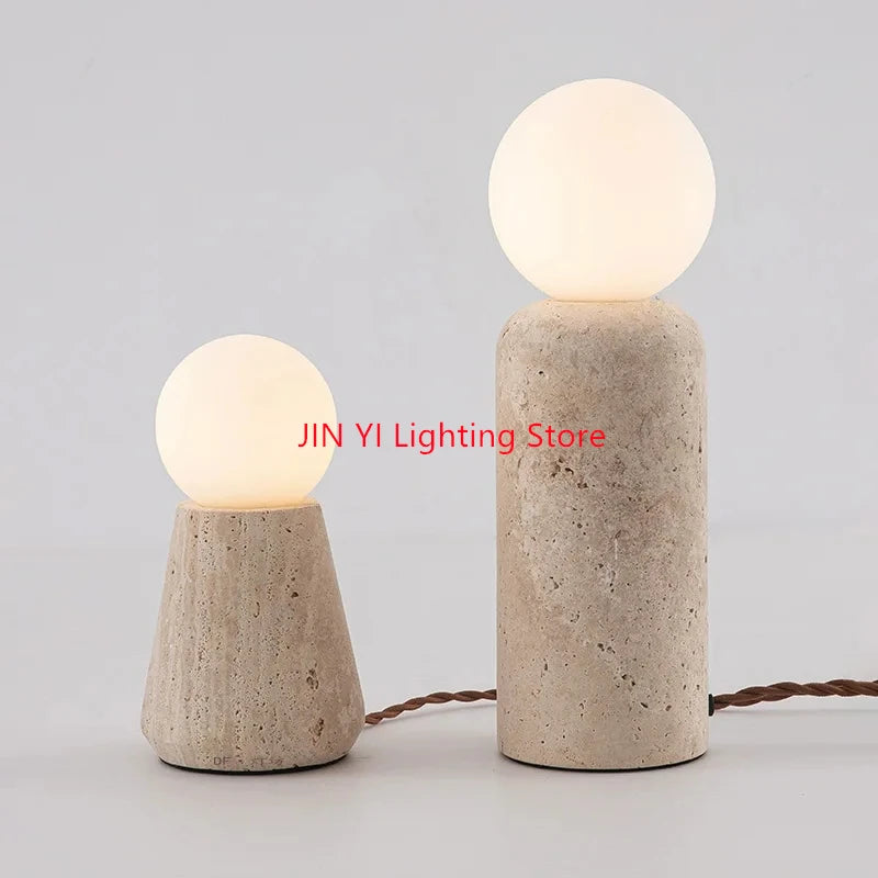 Luminária de Mesa Pedra Retrô Criativa – Decoração para Quarto e Sala