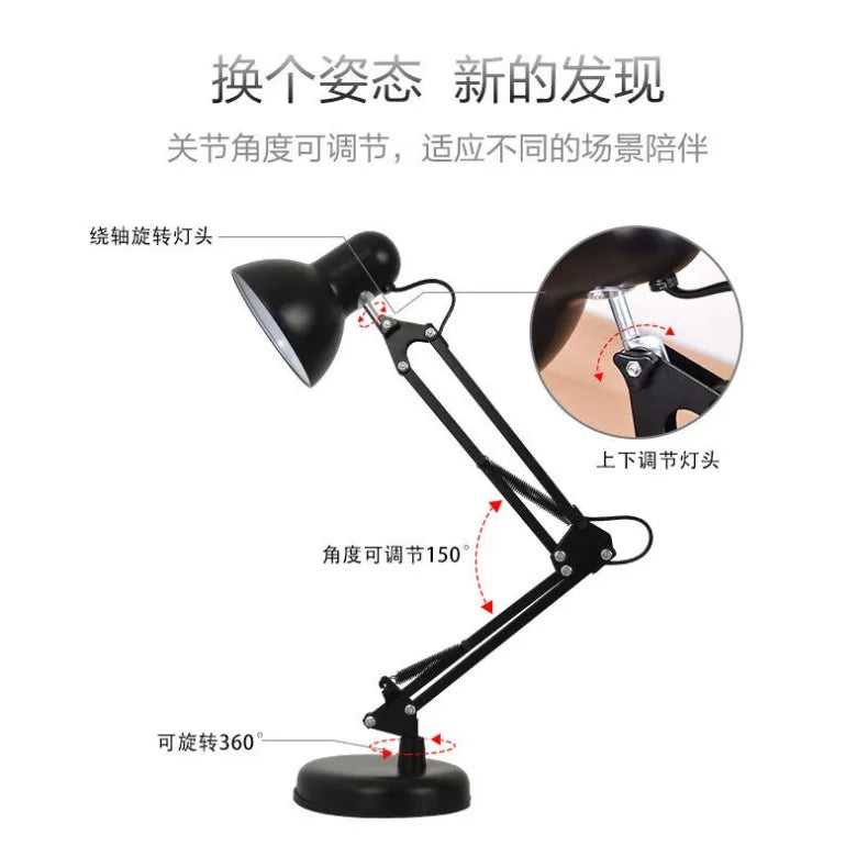 Luminária de Mesa Colorida com Garra 360° – Proteção Ocular 3 Temperaturas