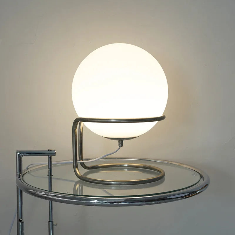 Luminária de Mesa Bauhaus Creme Minimalista E27 – Sala, Quarto e Escritório