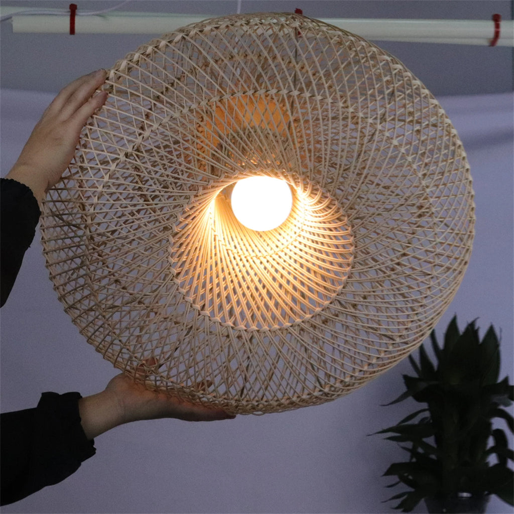 Pendente Cúpula em Rattan Trançado Natural