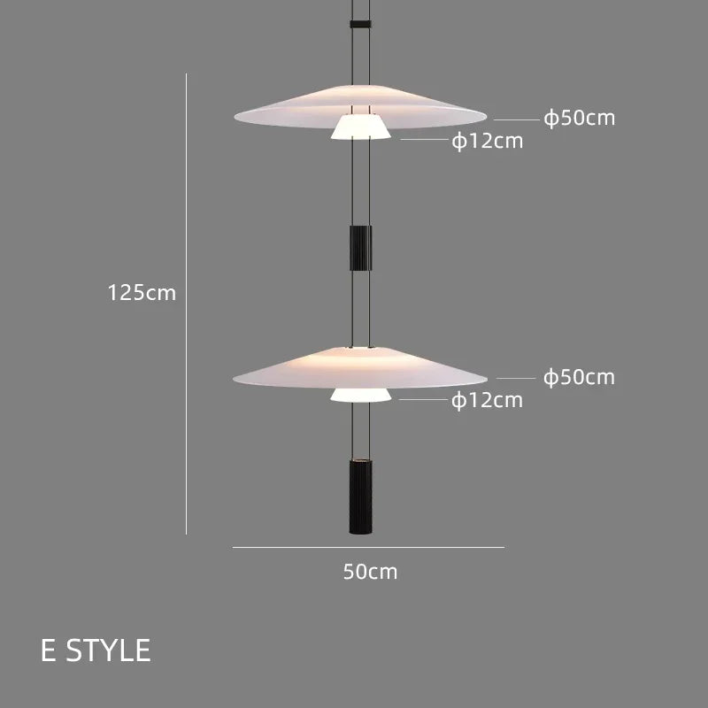 Lustre Circular Minimalista Moderno para Sala de Estar e Bar