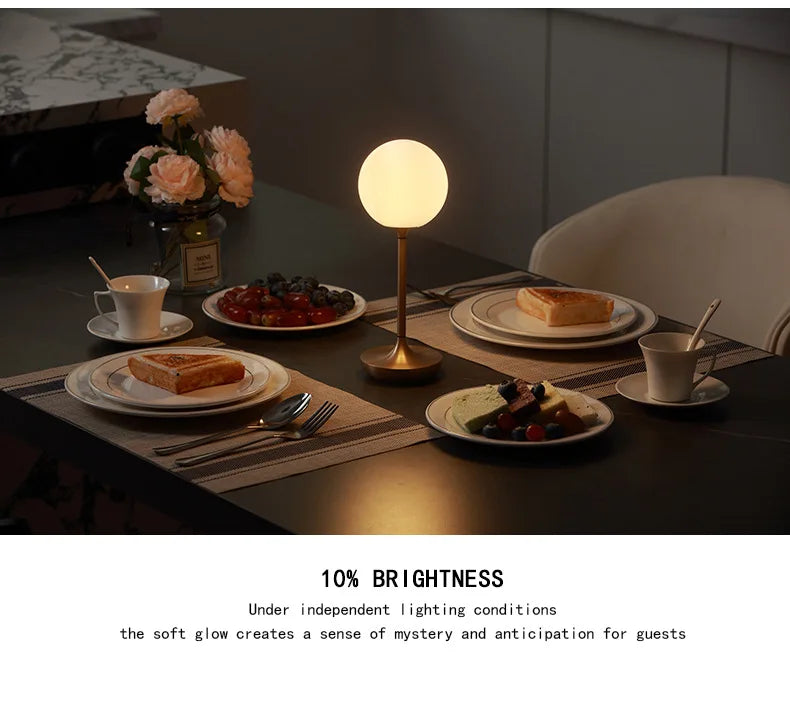 Luminária de Mesa LED Recarregável Sem Fio Touch – Portátil Estilo Vela