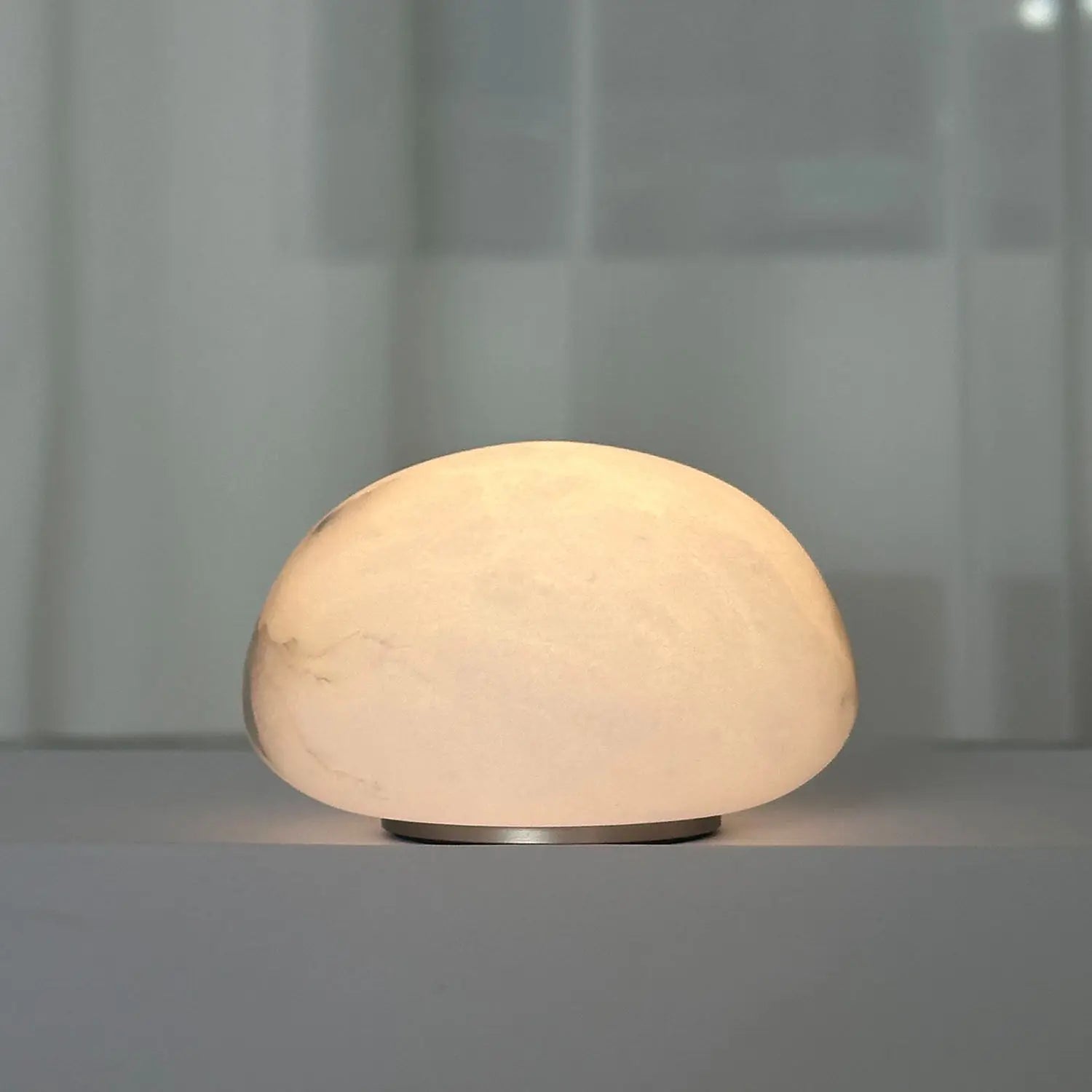 Luminária de Mesa em Mármore Natural Recarregável – Sala e Quarto de Luxo